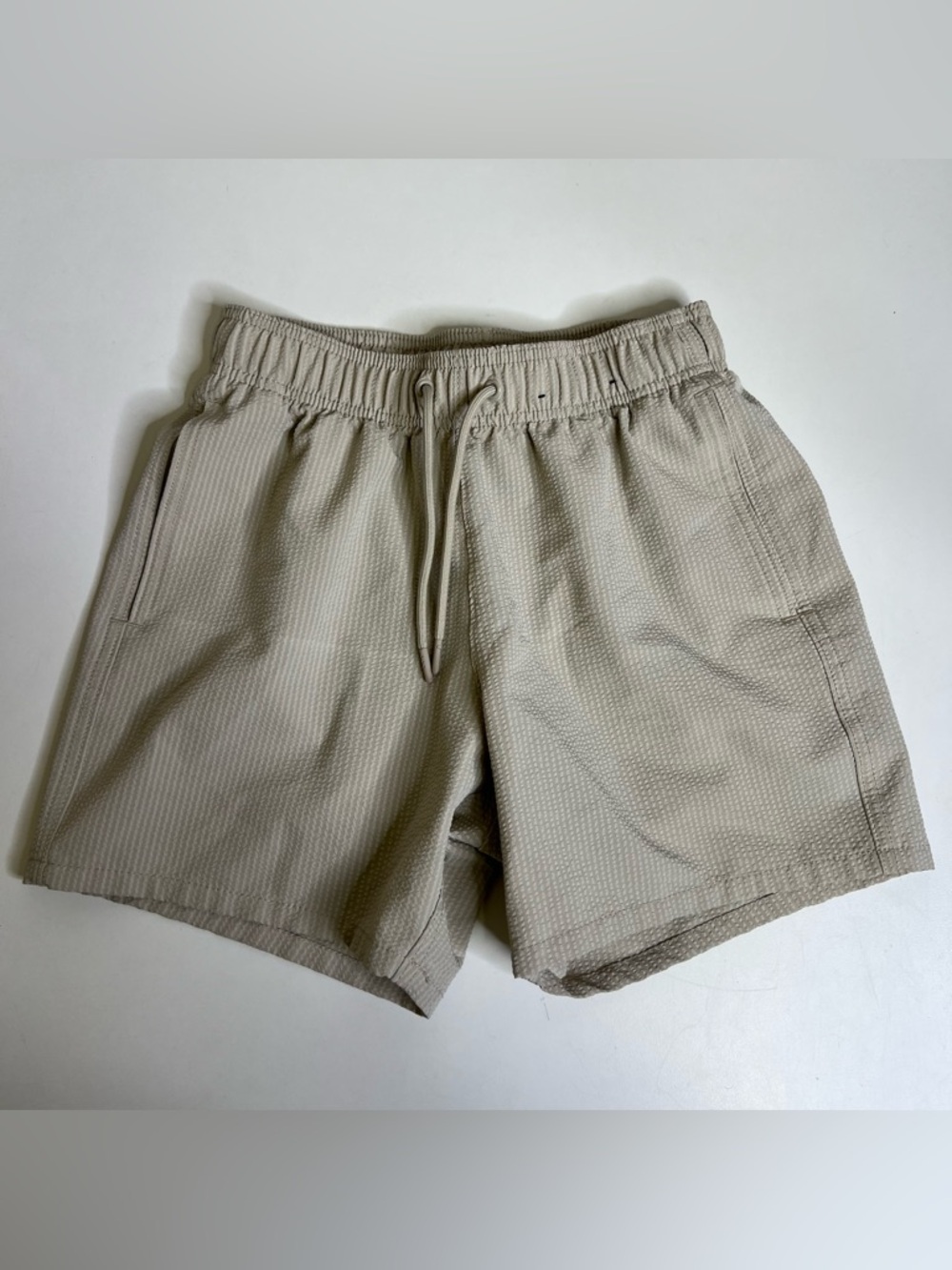 Hollister Mid-Thigh (5” Inseam) Linen-Blend Pull-On Shorts Beige - Size XS
